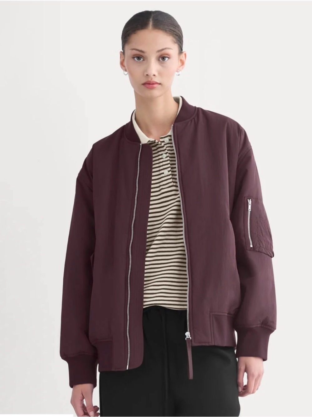 Everlane ReNew Oversized Puffer Bomber Jacket Size Large